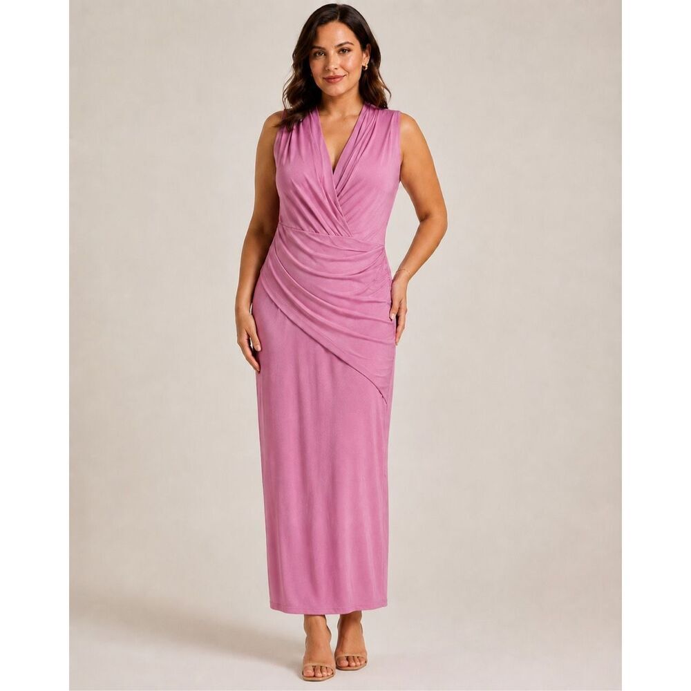 Rachel Roy Lilac Maxi Sleeveless Bodycon Dress Large NEW #500